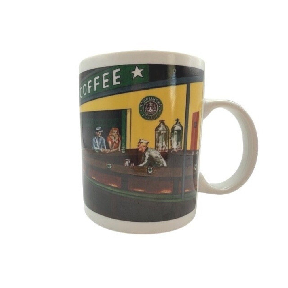 Starbucks Vintage 1999 Mug Edward Hopper's "Nighthawks" painting by Chaleur 16oz